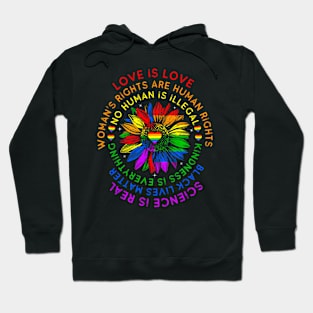 Sunflower Science Is Real Black Lives Matter Pride Lgbt Hoodie